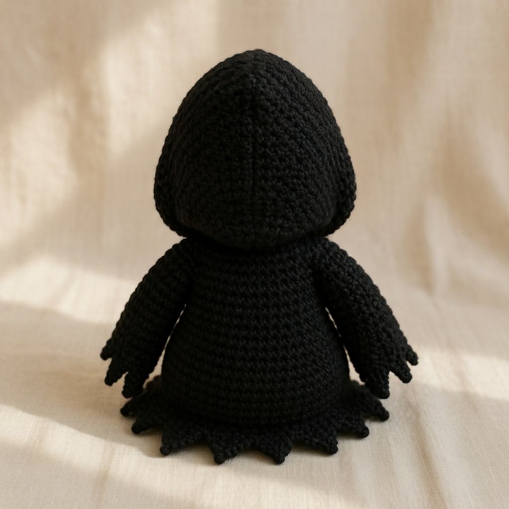 Ghostface Crochet Doll, Handmade Halloween, Gift for Horror Fans - Image 4