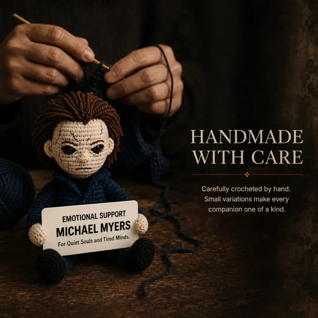 Annabelle Crochet Doll, Handmade Halloween, Gift for Horror Fans - Image 6