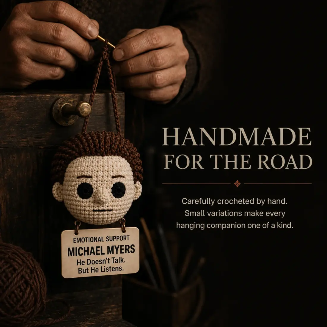 Art the Clown Crochet, Car Hanging Ornament, Handmade Horror Gift - Image 8