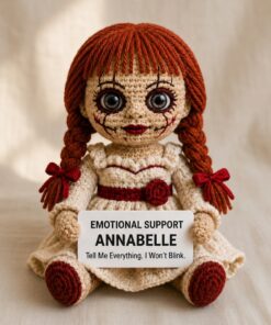 Annabelle Crochet Doll, Handmade Halloween, Gift for Horror Fans