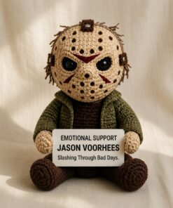 Jason Voorhees Crochet Doll, Handmade Halloween, Gift for Horror Fans