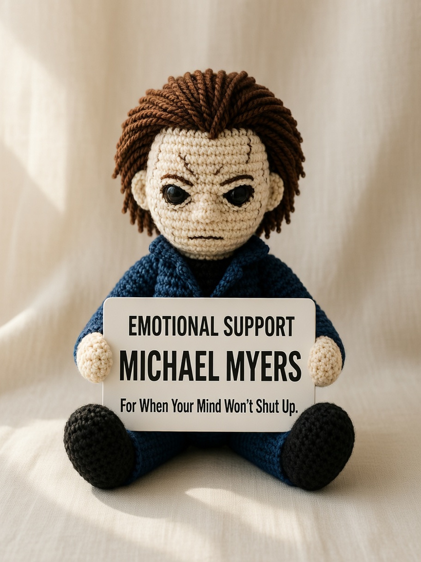 Michael Myers Crochet Doll, Handmade Halloween, Gift for Horror Fans