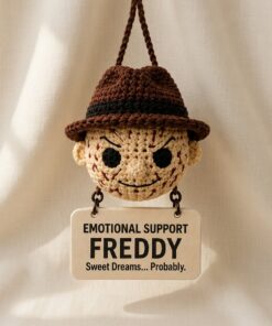 Freddy Krueger Crochet, Car Hanging Ornament, Handmade Horror Gift