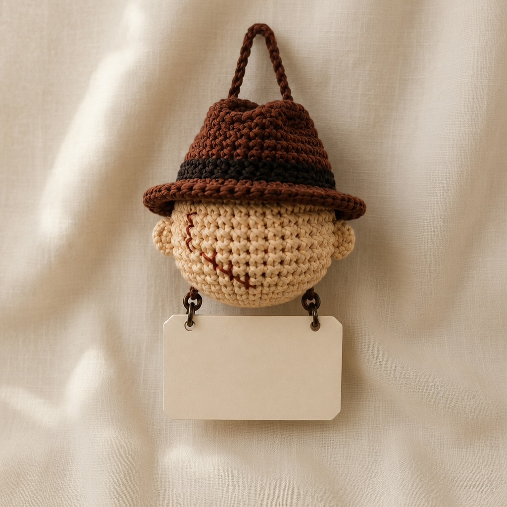 Freddy Krueger Crochet, Car Hanging Ornament, Handmade Horror Gift - Image 4