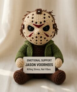 Jason Voorhees Crochet Doll, Handmade Halloween, Gift for Horror Fans