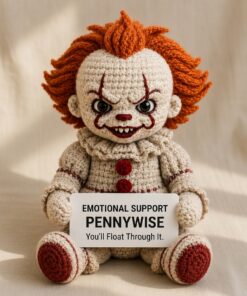 Pennywise Crochet Doll, Handmade Halloween, Gift for Horror Fans