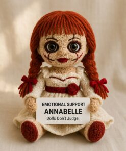 Annabelle Crochet Doll, Handmade Halloween, Gift for Horror Fans