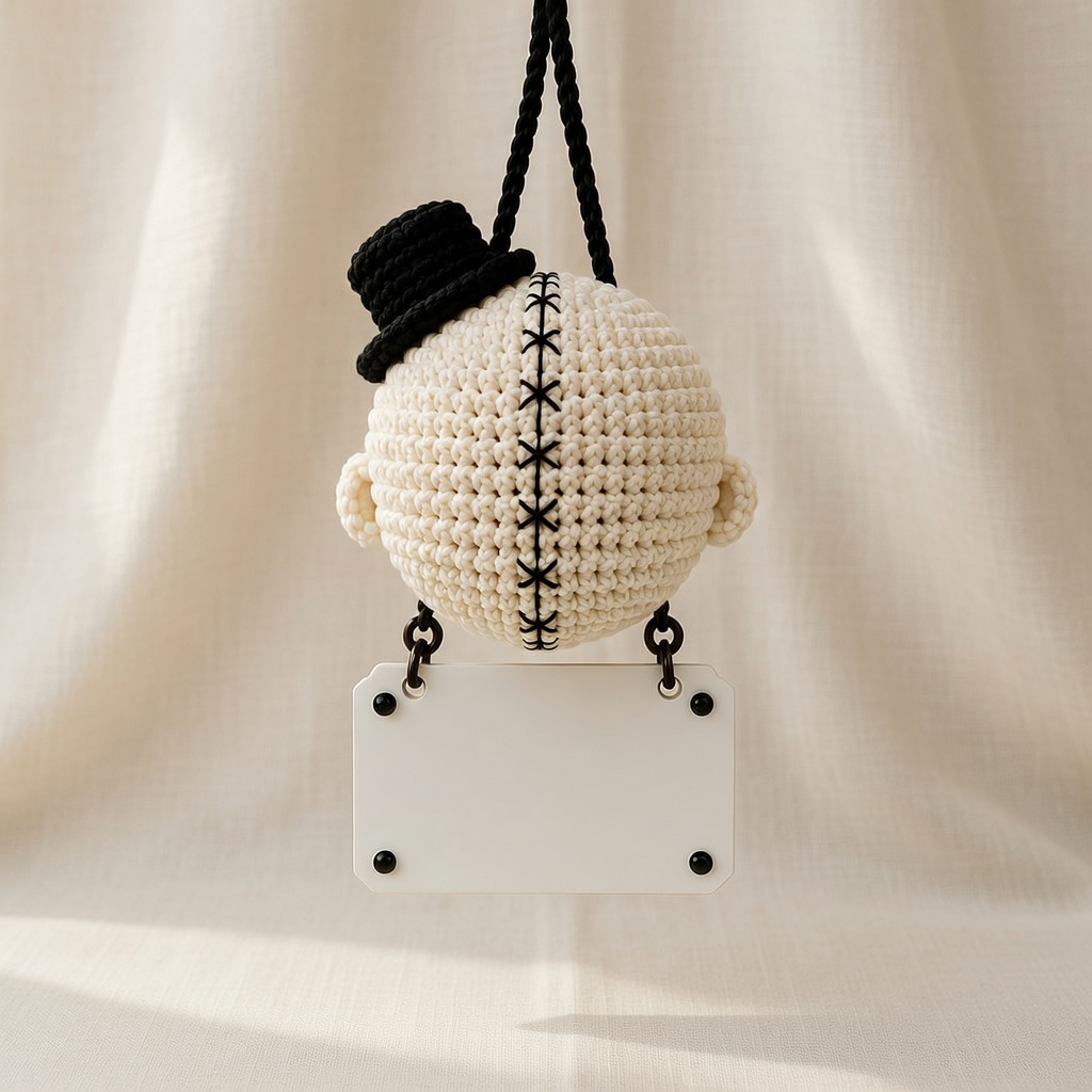 Art the Clown Crochet, Car Hanging Ornament, Handmade Horror Gift - Image 3