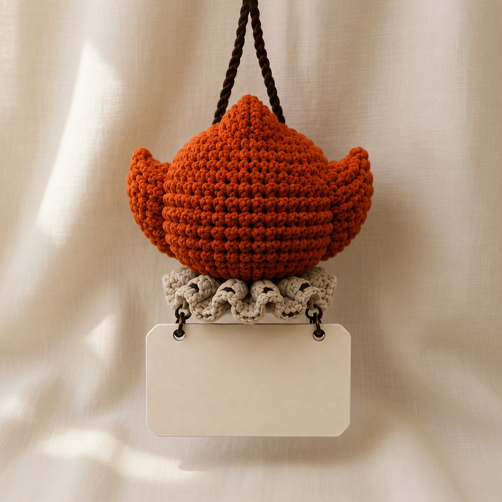 Pennywise Crochet, Car Hanging Ornament, Handmade Horror Gift - Image 3