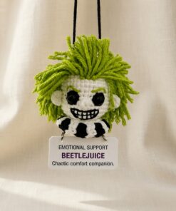Beetlejuice Crochet, Car Hanging Ornament, Handmade Horror Gift